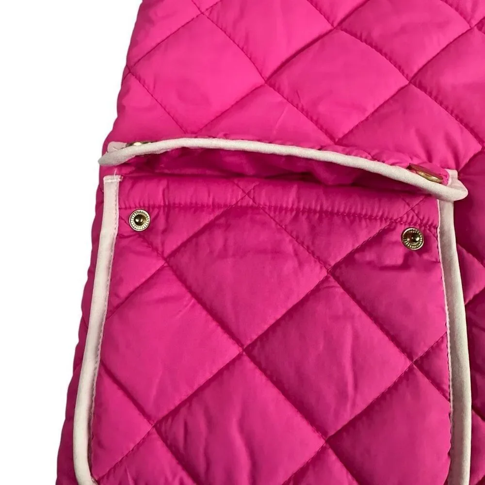 Crewcuts Puffer Vest Girls size 14 Pink White